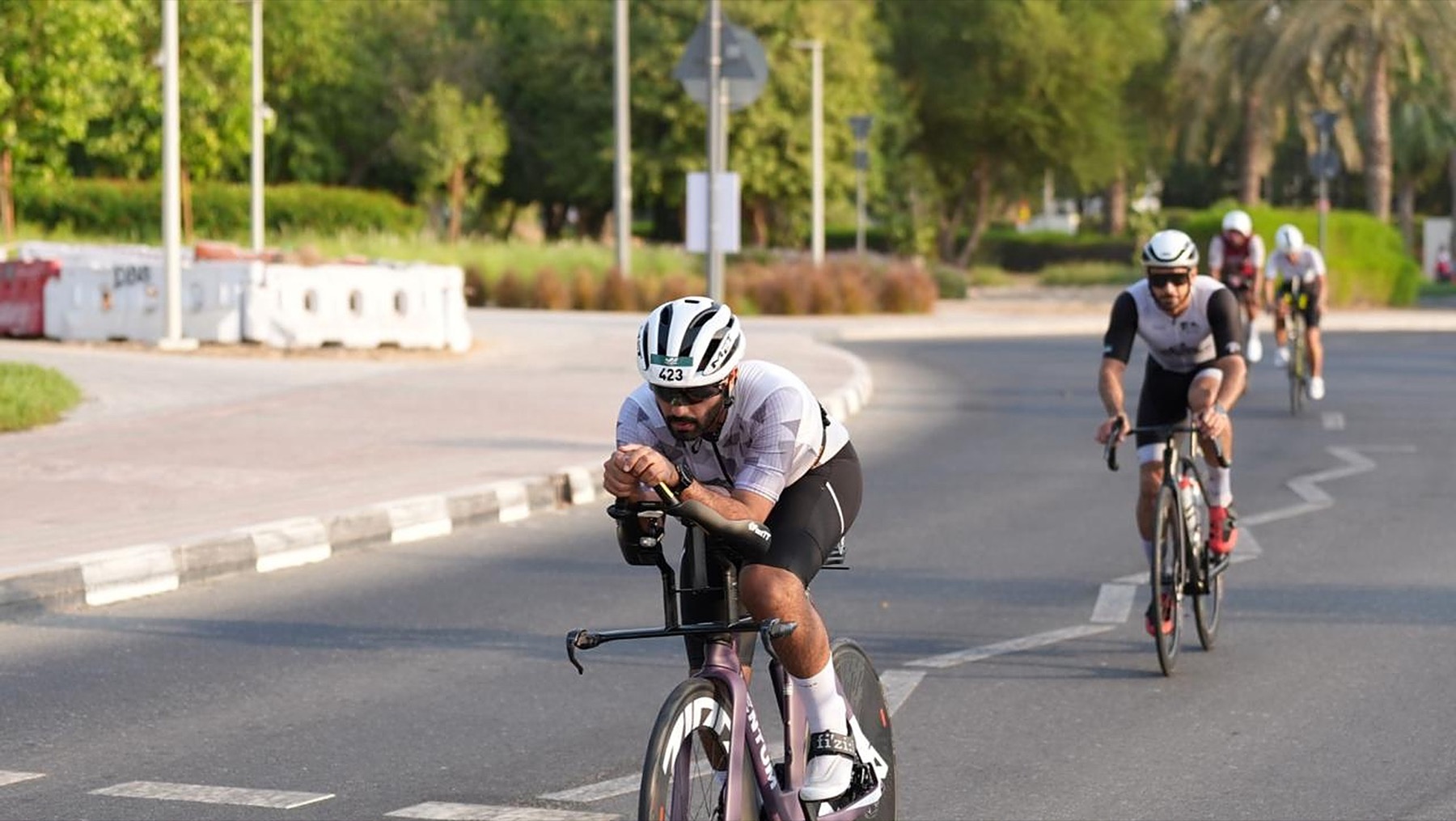 Athlete racing a time trial